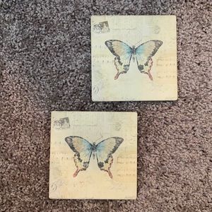 Butterfly drink coasters